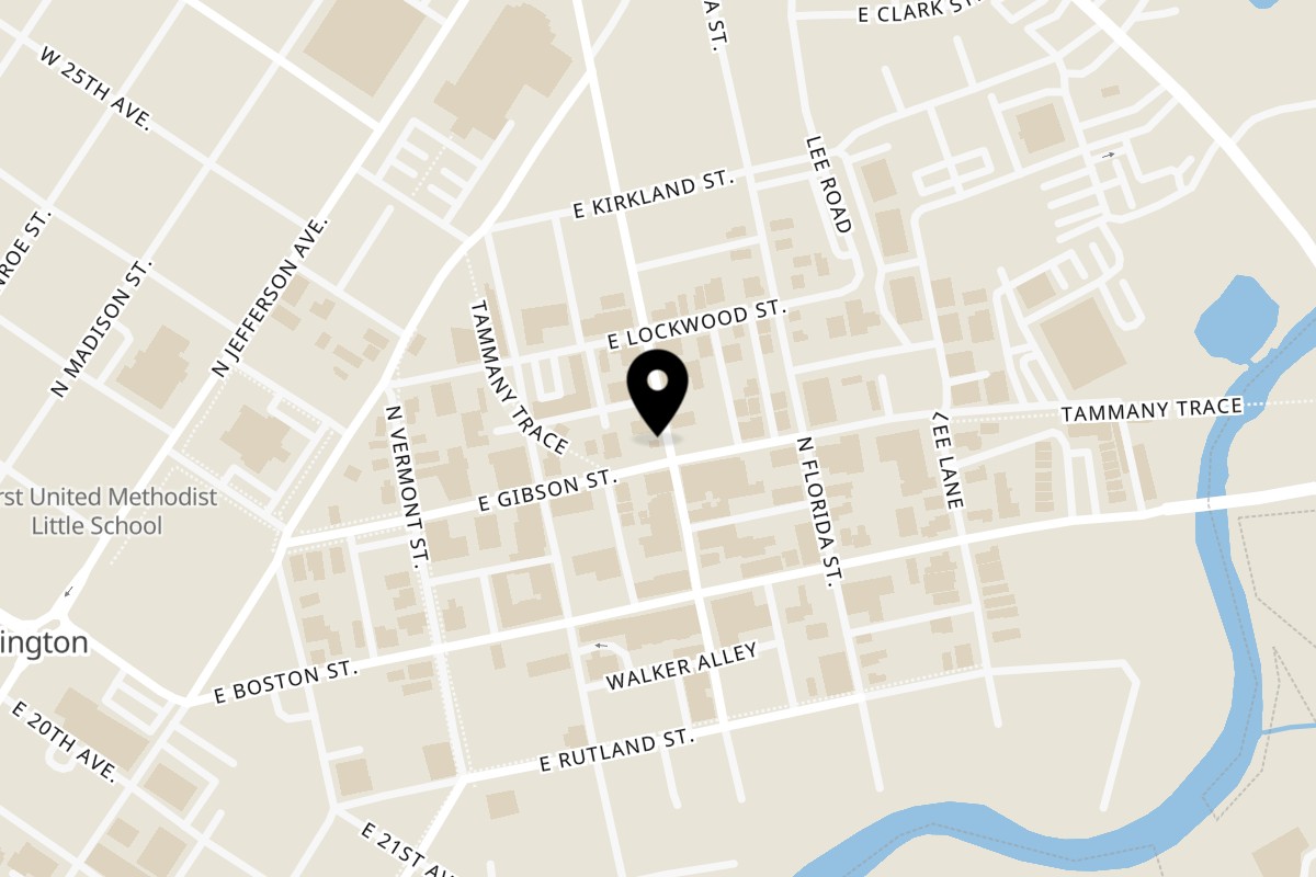 Map showing the location of Tempo Tiempo Restaurant on 407 N Columbia St in Covington